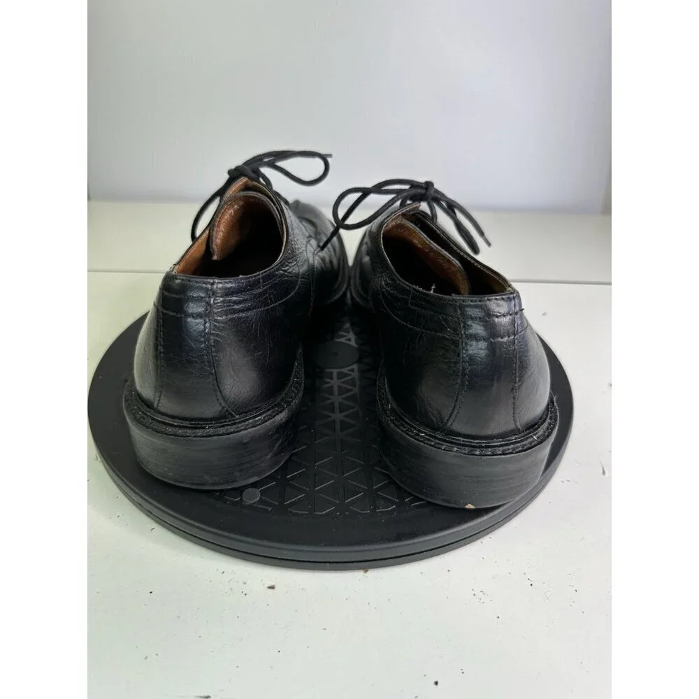 Bacco Bucci Oxford Shoes  Black Leather Split Toe Derby Dress Shoes Sz 9.5